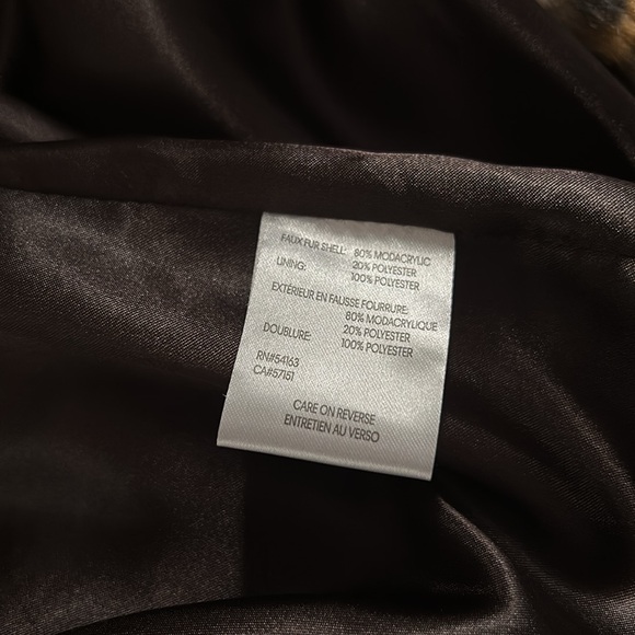 Calvin Klein Faux Leopard Coat - Picture 4 of 5